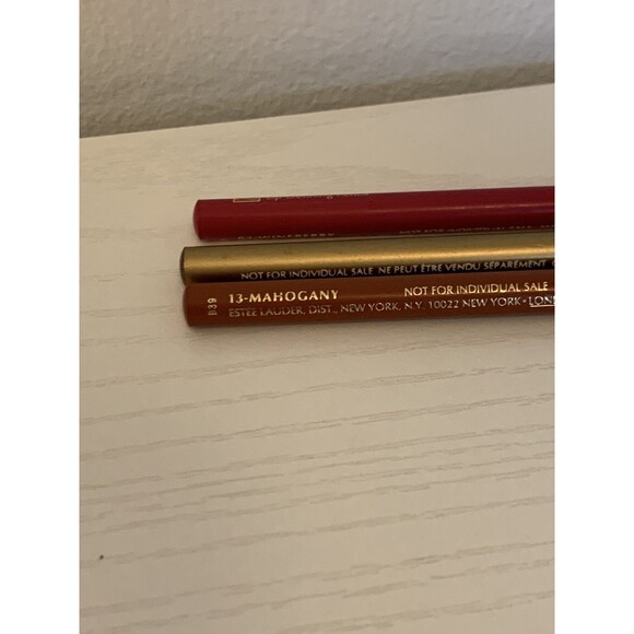 3x Estee Lauder Lip Defining Pencil Mahogany Wineberry  13 02 Gold Bundle Rare - Picture 4 of 6